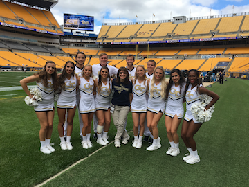 Karen with GA Tech Cheerleaders