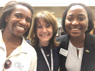 Karen with two GA Tech SGA Presidents